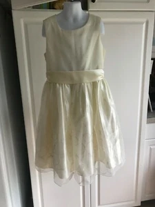 Vestido Love para niñas de segunda mano talla 12 color crema brillantes diseños lazo trasero - Imagen 1 de 6