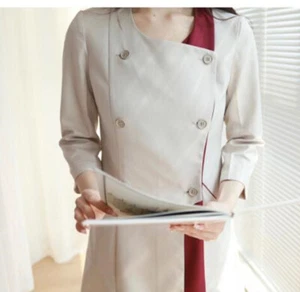 Women Nurse Female Medical beauty store Dress Beautician Lab Coat Work Clothes - Picture 1 of 6