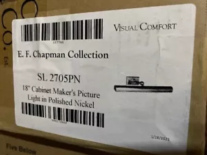 E. F. Chapman Cabinet Maker 50 watt 18" Polished Nickel Picture Light Wall Light - Picture 1 of 1