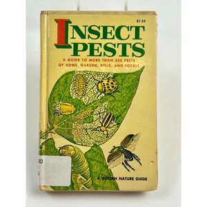 Hard Cover Book Insect Pests Golden Nature Guide1966 George S. Fichter Identify - Foto 1 di 5