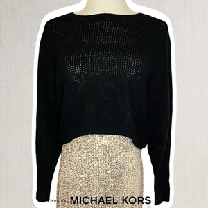 Michael Kors Cropped Pullover schwarz 100% Kaschmir Langarm, Größe S - Bild 1 von 3