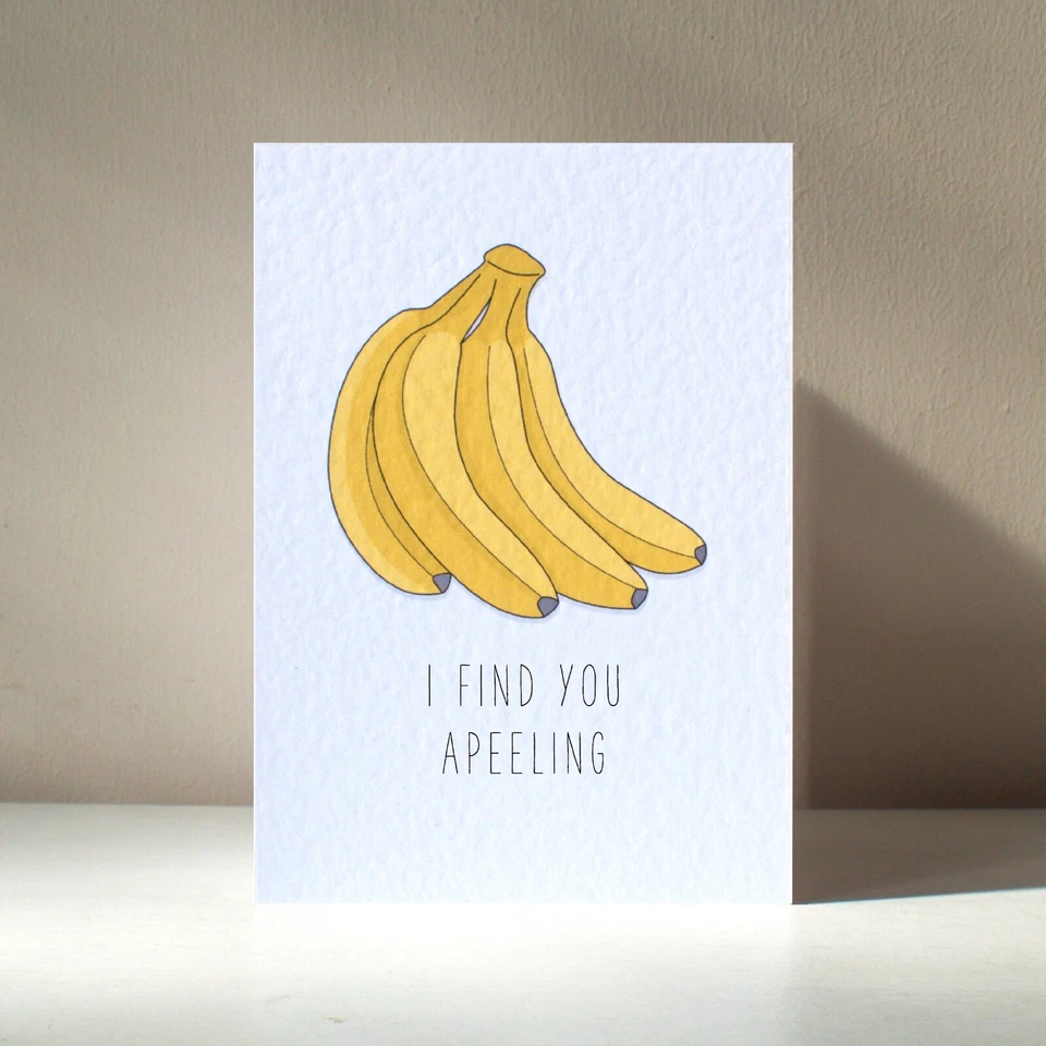 Thanks a Bunch - A6 Personalised Banana Fruit Thank You Birthday Greeting Card - Image 1 of 1