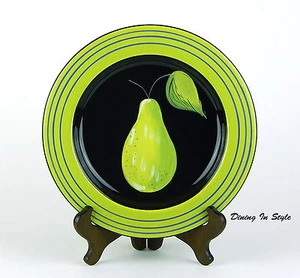 11-1/4" Speiseteller, TOP! Gestreifte Früchte - Birne, international zertifiziert - Bild 1 von 1