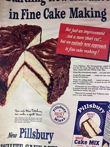 Pillsbury Cake Mix Atlanta GA Print Ad 1948 AJC White - Picture 1 of 8
