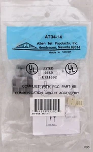 Allen Tel CAT 3 4-Conductor Jack Module AT34-14 Circuito de comunicación Accs Nuevo - Imagen 1 de 7