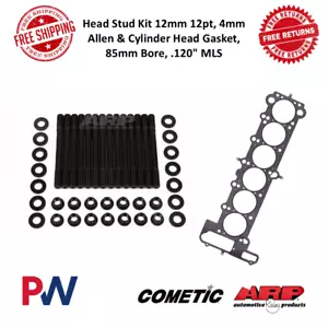 ARP Head Stud Kit 12pt & Cometic Cylinder Gasket 85mm Bore 0.120" For BMW M50B25 - Foto 1 di 9