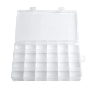 1 Stk 24 F?cher Sortierkasten Sortimentskasten Sortierbox Transparent Perlen-Box - Bild 1 von 5