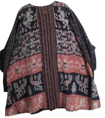 Chaqueta artística Estate tejida a mano vintage SIMPLE PEOPLE talla L XL 1X 2X 3X IKAT Foto 1 de 4