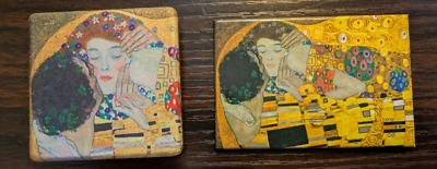 2 Compact/Pocket Mirrors-Gustav Klimt's The Kiss (Reproductions)-Vienna Souvenir - Image 1 of 4