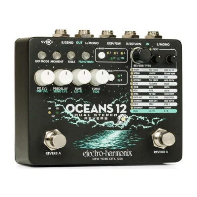 Electro-Harmonix Oceans 12 Dual Stereo Reverb Analog Pedal TONE - Image 1 of 4