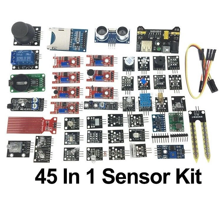 45 In 1 Sensor Module Starter Kit Updated Set For Arduino Raspberry Pi Education - Bild 1 von 1