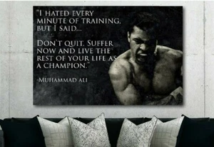 Motivational Quote MUHAMMAD ALI Poster Print Boxing Home Decor Room Legend - Picture 1 of 5