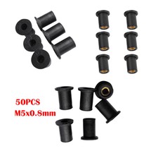 50PCS M5 Rubber Well Nut Universal Windscreen Fairing Wellnuts Motorcycle ATV