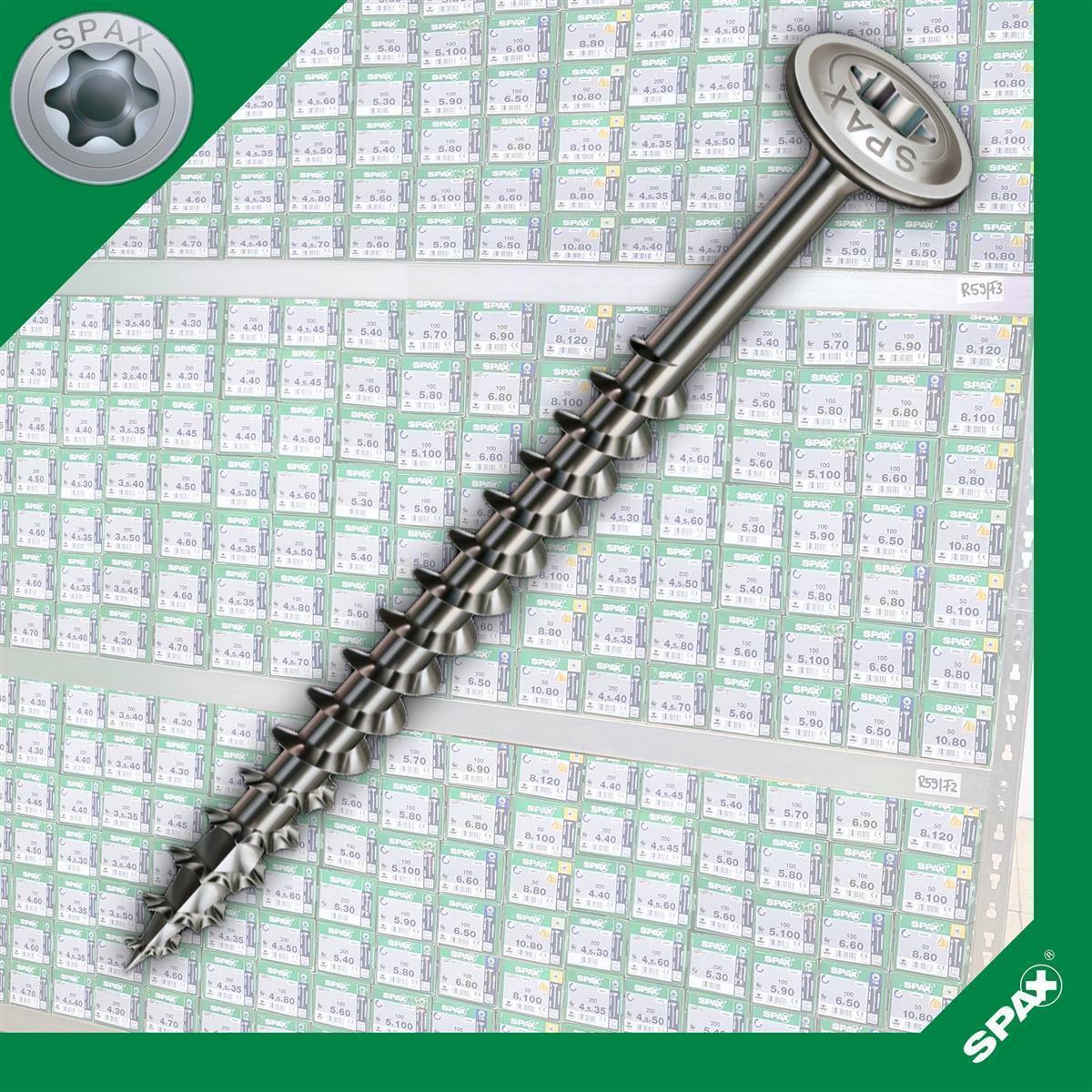 Viti Per Terrazzo Spax 5x50mm A2 - Testa Cilindrica, 200 Pezzi, Acciaio Inox Antiruggine