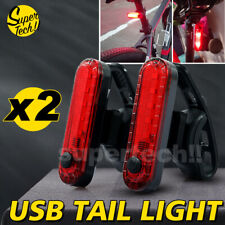 2pcs Bicycle Rear Tail Light Cycling 7Modes USB Rechargeable LED Bike Front Lamp