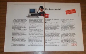 Seltene Werbung IBM PC XT - Was kostet mehr? - Charlie Chaplin 1985 - Bild 1 von 1