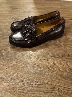 Cole Haan City Pinch Penny Loafer Dress Shoes Burgundy Leather Men's 9 Tassled - Image 1 of 4