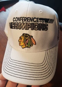 2013 Conference Champions Chicago Blackhawks Reebok Hat Cap Superflex One Size - Picture 1 of 7