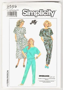 Simplicity 9569 Pull On Skirt Pants Pullover Top Size 6-24 Sewing Pattern Serger - Imagen 1 de 2