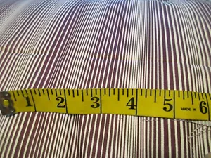Cotton Fabric 1 Yard Alexander Henry Dark Purple & White Stripes Linea - Picture 1 of 2