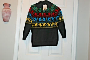 HARRY POTTER WIZARDING WORLD BLACK-MULTI COLOR SWEATER/PULLOCER YOUTH SIZE M/L N - Picture 1 of 8