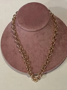 MILOR ITALY VIBRANT ROSE BRONZE METAL BELCHER ROLO LINK MINAMALIST NECKLACE - Picture 1 of 12