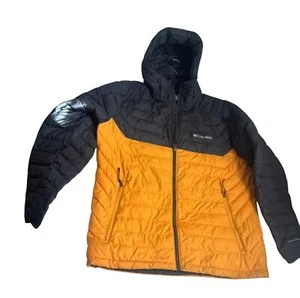 Chaqueta con capucha Columbia Omni-Heat para hombre L aislada negra y naranja - Imagen 1 de 10