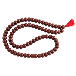 7 mm Rot Sandelholz Laal Chandan Mala Rosenkranz 96+1 Perlen Japa Mala Gebetsperlen - Bild 1 von 4