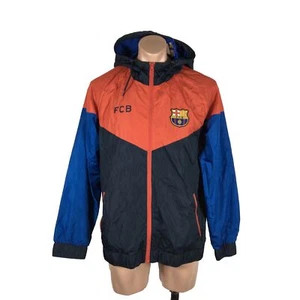 NWT Official FCB FC Barcelona Full Zip Track Warmup Hoodie Jacket Size Large - Picture 1 of 10