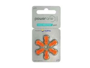 Power One Size 13 Mercury Free Hearing Aid Batteries (60 pack) **NEW DESIGN** - Picture 1 of 1