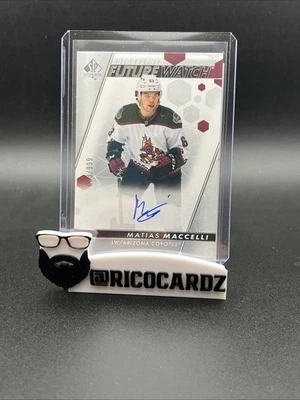 2022-23 SP Authentic Matias Maccelli Future Watch Auto 575/999 #115 Rookie - Image 1 of 2
