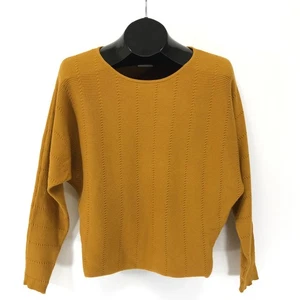 Cyrus Dolman Sleeve Boatneck Pullover Sweater Women's Small Knit Yellow Gold - Picture 1 of 13