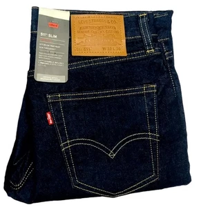 Levis 511 Slim Fit Jeans Stretch Denim Rinse Wash Blue 29 30 31 32 33 34 36 38 - Picture 1 of 5