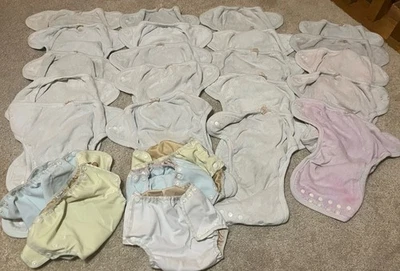 ☀️20 One-Size Cloth diapers Mother-Ease  Elastics & Snap 8-32 lbs - Image 1 of 2