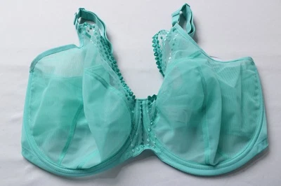 Elomi Women's Plus Matilda Bead Embroidery Plunge Bra EH6 Jade Size 40M NWT - Image 1 of 3