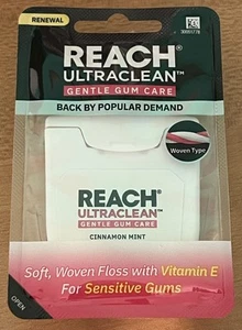 Reach UltraClean Floss Cinnamon Mint 50 Yd Gentle Gum Care Sensitive Woven - Picture 1 of 2