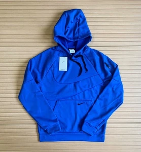 Nike Therma Fit Fleece Hoodie Small Blau Herren Swoosh Pullover Sport Sweatshirt - Bild 1 von 15