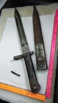 Vintage German Turkish Mauser AS.FA WWI World War Bayonet Scabbard Original #1 - Image 1 of 2