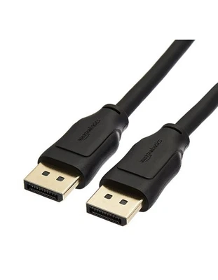 Amazon Basics DisplayPort 1.4 Cable, 8K@60Hz, 4K@120Hz, 6 ft, black - Image 1 of 4