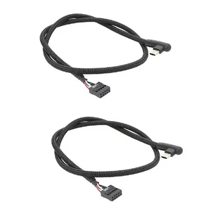 2 StüCk USB 9Pin auf Typ C Kabel für Computer-Motherboard -Shielding Mesh L7141 - Afbeelding 1 van 7