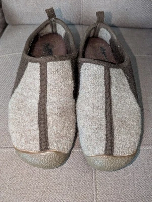 Женские коричневые шерстяные тапочки Haflinger с круглым носком размер 40 сабо  - Изображение 1 из 4