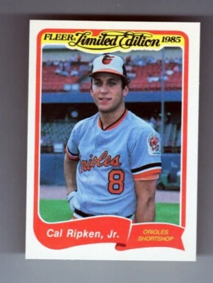 Tarjeta de béisbol Cal Ripken Jr Baltimore Orioles 1985 Fleer edición limitada Foto 1 de 2