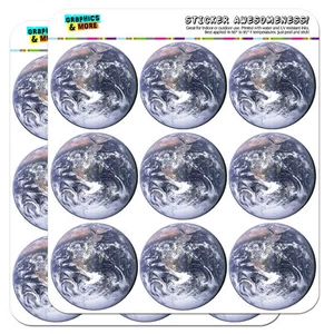 Planet Earth from Space 2" Scrapbooking Crafting Stickers - Picture 1 of 1
