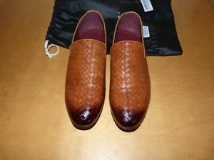 Un par de zapatos de mocasín formales sin cordones marrones inteligentes talla 47 2 tonos - Imagen 1 de 6