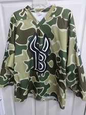Game Used NAHL Billings Bulls Frank Pratt # 20 Hockey Jersey Size 56 2000s Camo