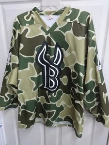 Game Used NAHL Billings Bulls Frank Pratt # 20 Hockey Jersey Size 56 2000s Camo - Picture 1 of 15