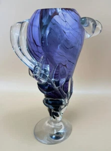 Hal David Berger 1995 Floriform Art Glass Vase - Picture 1 of 12
