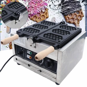 Máquina antiadherente eléctrica comercial para gofres y magdalenas para panadería de 3 rebanadas - Imagen 1 de 18
