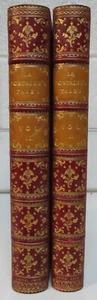 1814 2 Vol Set; La Fontaine's Tales, Fables; Fine Bindings, Gilt Leather - Picture 1 of 14