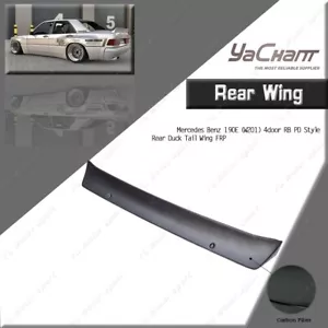 FRP PD-RB-Style Rear Duck Tail Wing For Mercedes Benz 190E (W201) 4door Spoiler - Picture 1 of 24